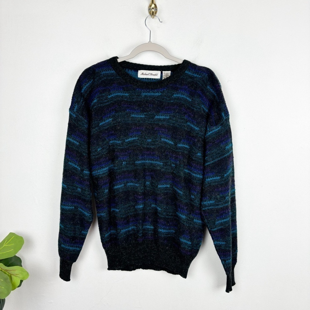 Vintage 90s Michael Gerald Men's Grandpa Crewneck Sweater Sz L